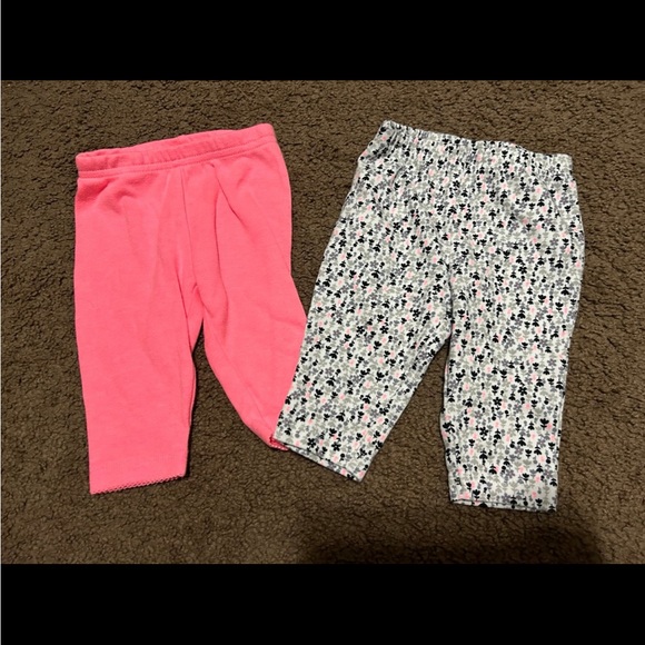 Carter's Floral and Pink Baby Leggings - Picture 1 of 2
